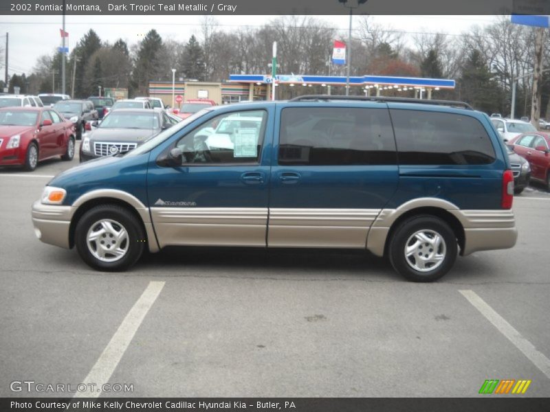 Dark Tropic Teal Metallic / Gray 2002 Pontiac Montana