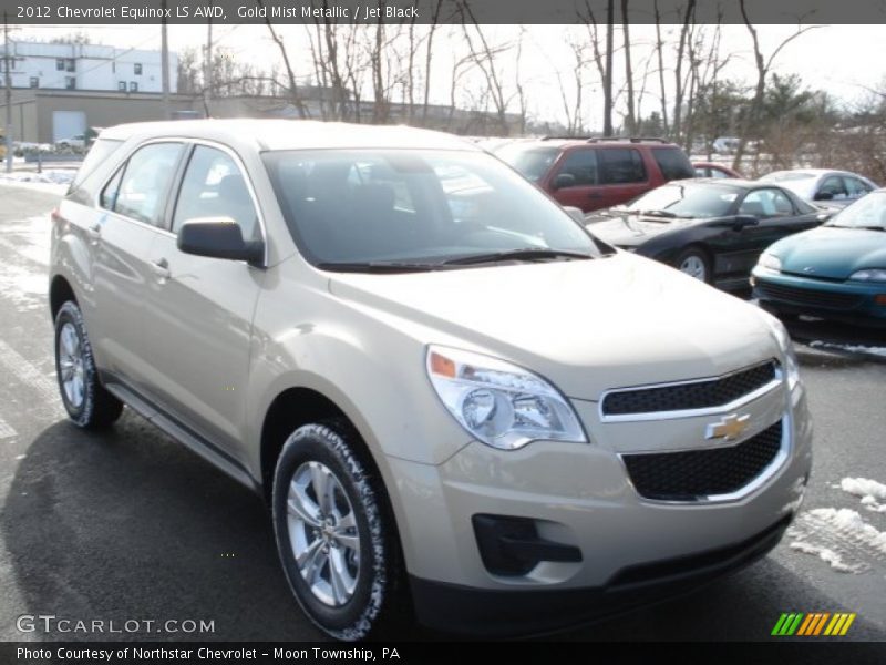 Gold Mist Metallic / Jet Black 2012 Chevrolet Equinox LS AWD