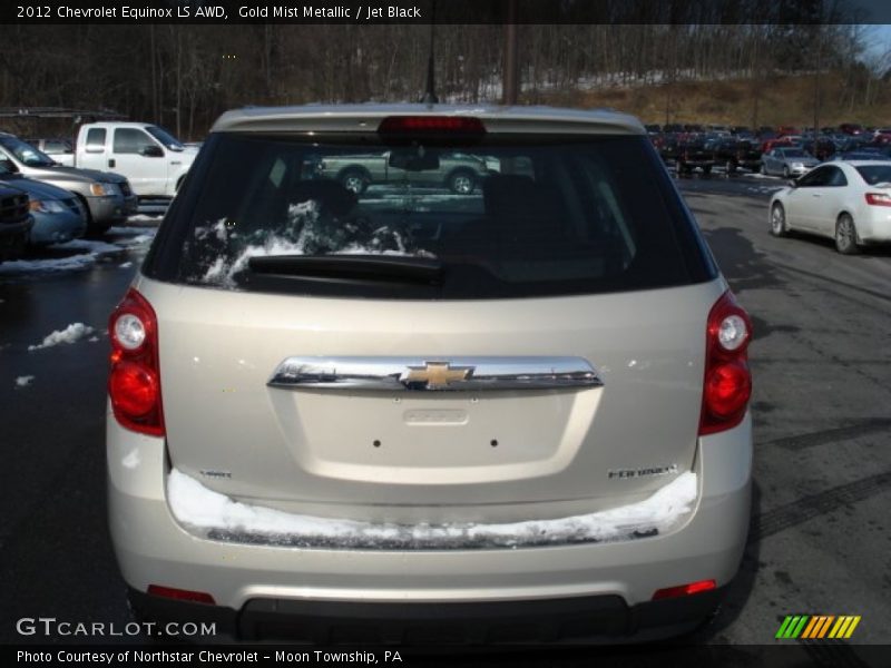 Gold Mist Metallic / Jet Black 2012 Chevrolet Equinox LS AWD