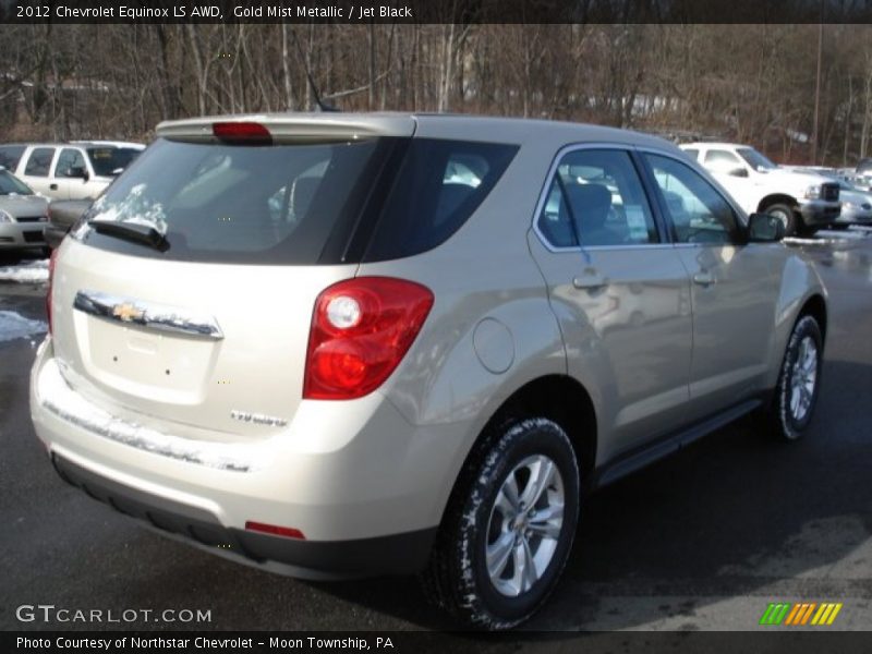 Gold Mist Metallic / Jet Black 2012 Chevrolet Equinox LS AWD