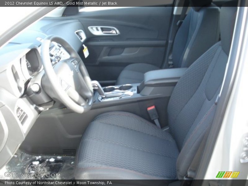 Gold Mist Metallic / Jet Black 2012 Chevrolet Equinox LS AWD