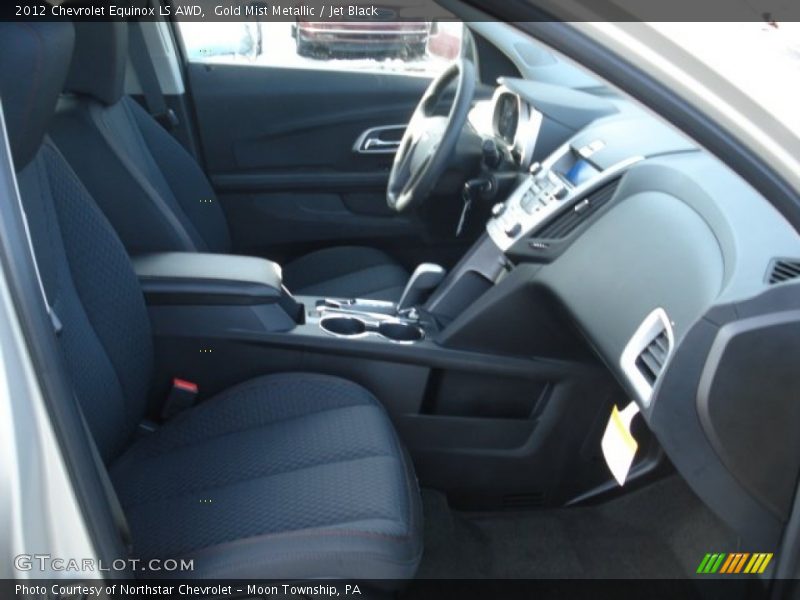 Gold Mist Metallic / Jet Black 2012 Chevrolet Equinox LS AWD