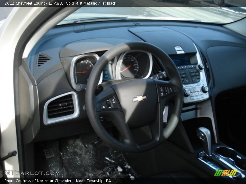 Gold Mist Metallic / Jet Black 2012 Chevrolet Equinox LS AWD