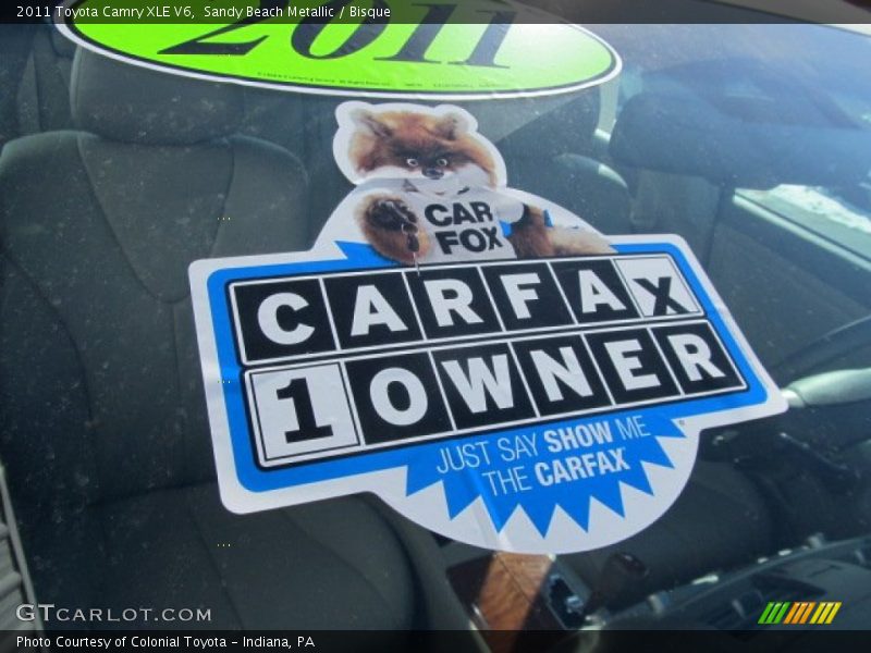 Sandy Beach Metallic / Bisque 2011 Toyota Camry XLE V6