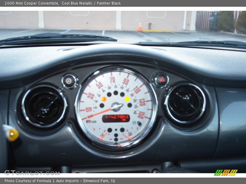 Cool Blue Metallic / Panther Black 2006 Mini Cooper Convertible