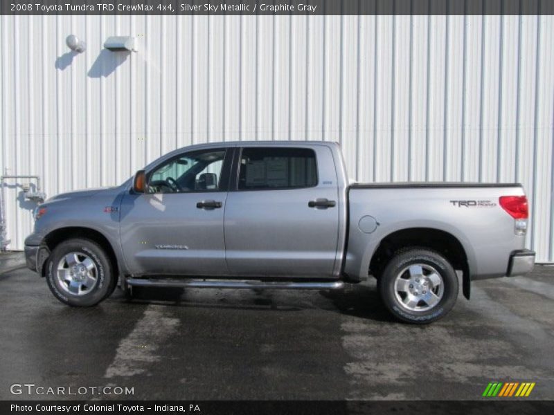 Silver Sky Metallic / Graphite Gray 2008 Toyota Tundra TRD CrewMax 4x4