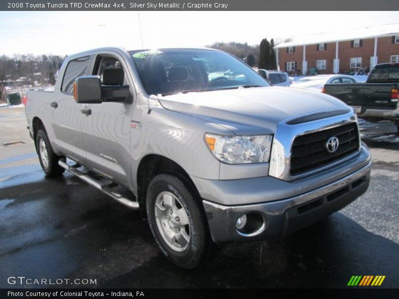 Silver Sky Metallic / Graphite Gray 2008 Toyota Tundra TRD CrewMax 4x4