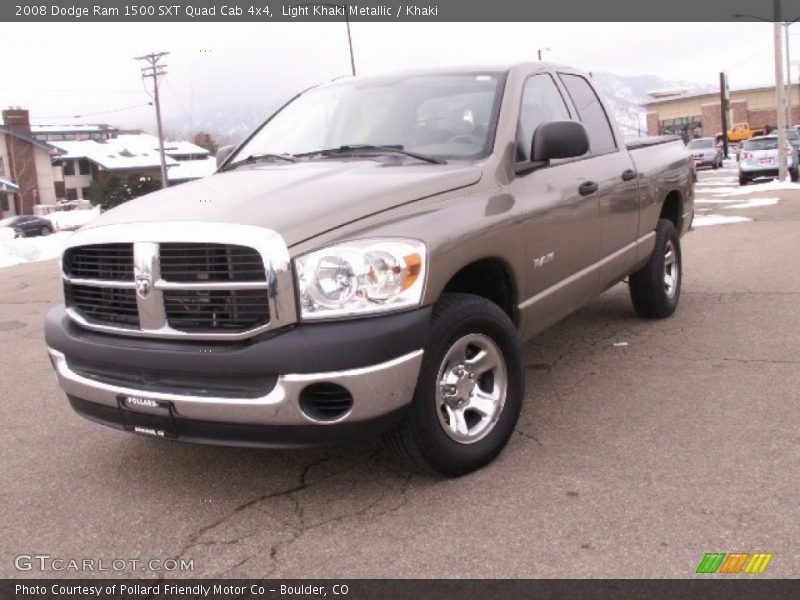 Light Khaki Metallic / Khaki 2008 Dodge Ram 1500 SXT Quad Cab 4x4
