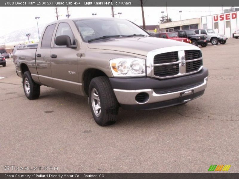 Light Khaki Metallic / Khaki 2008 Dodge Ram 1500 SXT Quad Cab 4x4