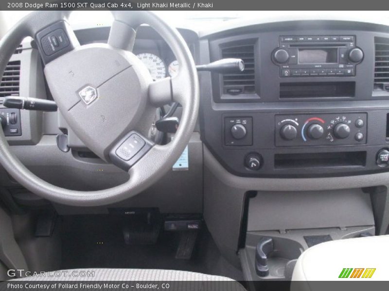 Light Khaki Metallic / Khaki 2008 Dodge Ram 1500 SXT Quad Cab 4x4