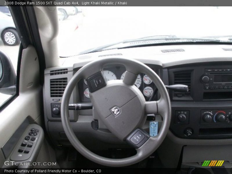 Light Khaki Metallic / Khaki 2008 Dodge Ram 1500 SXT Quad Cab 4x4
