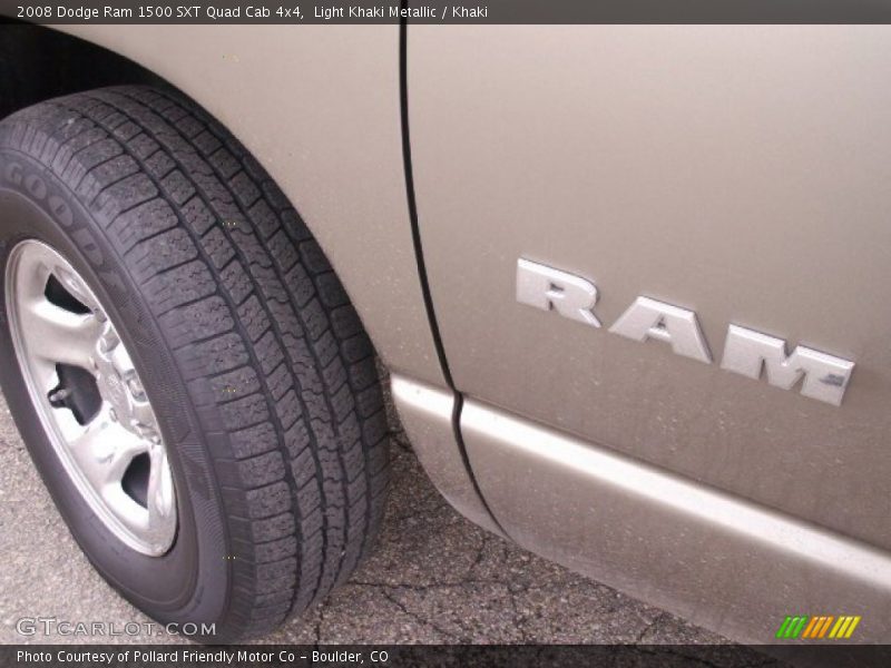 Light Khaki Metallic / Khaki 2008 Dodge Ram 1500 SXT Quad Cab 4x4