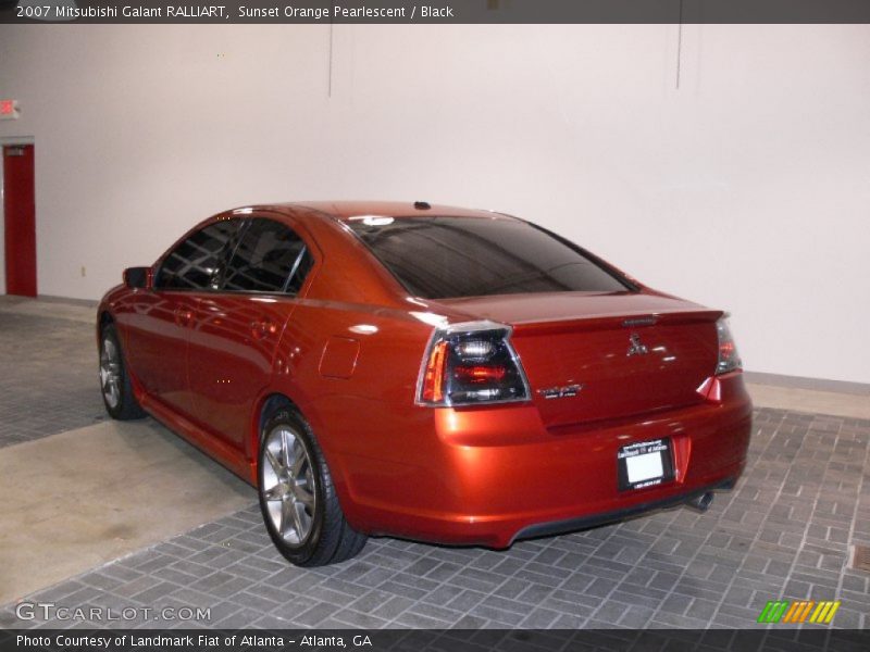 Sunset Orange Pearlescent / Black 2007 Mitsubishi Galant RALLIART