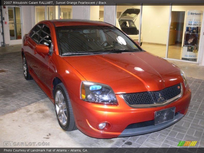 Sunset Orange Pearlescent / Black 2007 Mitsubishi Galant RALLIART