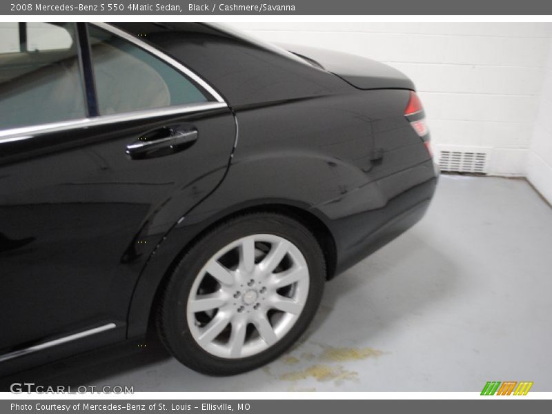 Black / Cashmere/Savanna 2008 Mercedes-Benz S 550 4Matic Sedan