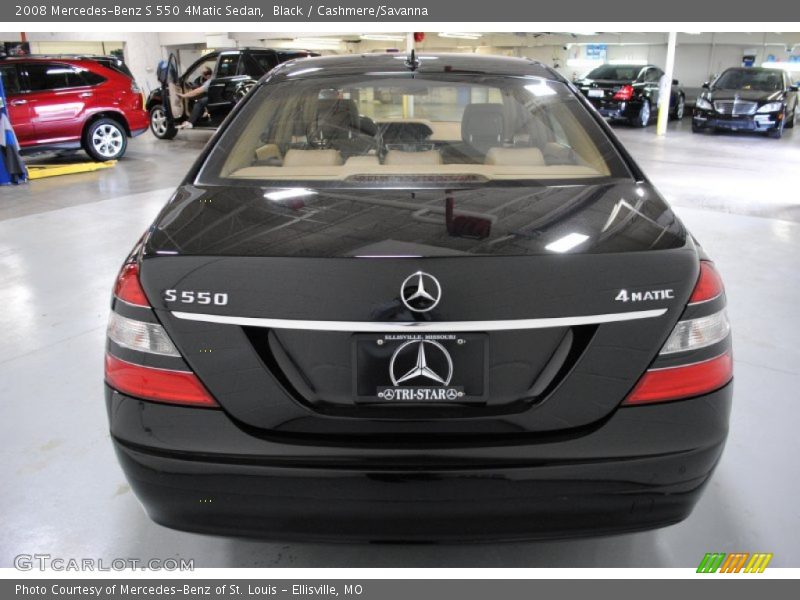 Black / Cashmere/Savanna 2008 Mercedes-Benz S 550 4Matic Sedan