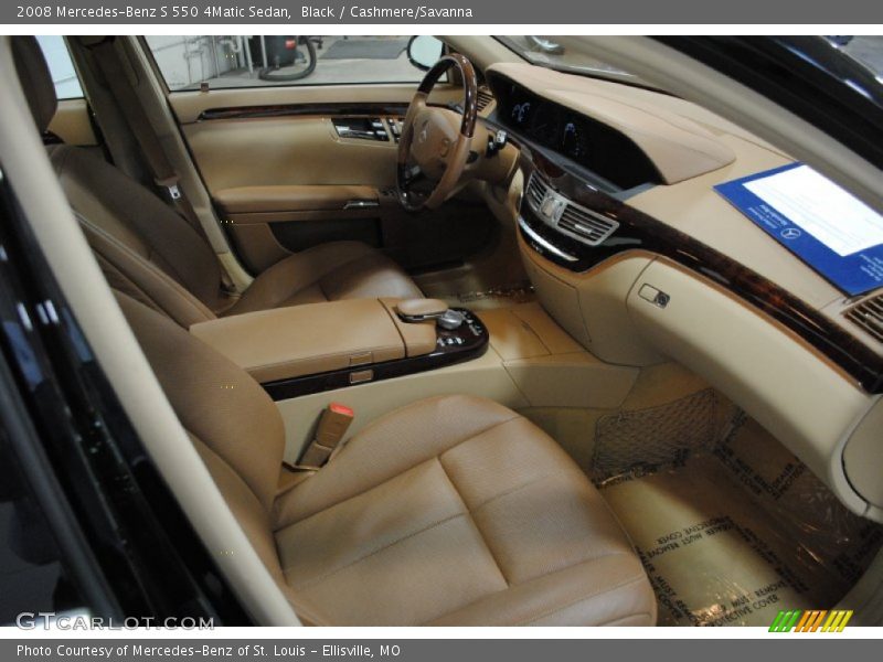 Black / Cashmere/Savanna 2008 Mercedes-Benz S 550 4Matic Sedan