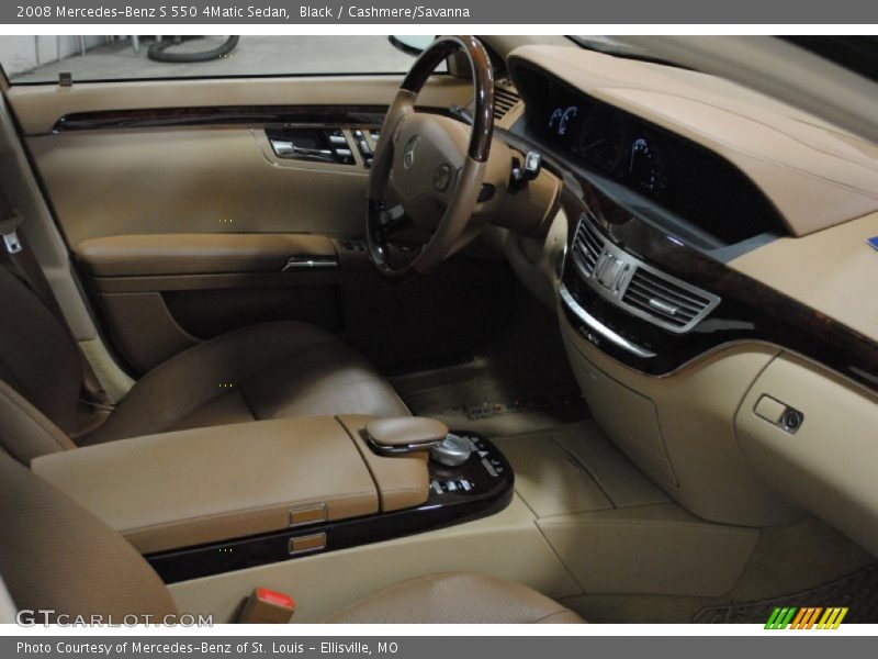 Black / Cashmere/Savanna 2008 Mercedes-Benz S 550 4Matic Sedan