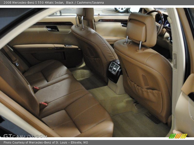 Black / Cashmere/Savanna 2008 Mercedes-Benz S 550 4Matic Sedan