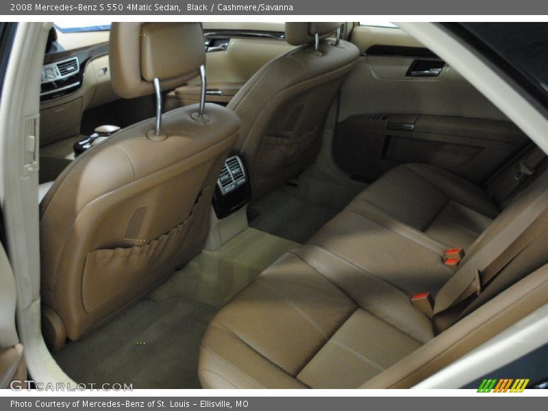 Black / Cashmere/Savanna 2008 Mercedes-Benz S 550 4Matic Sedan