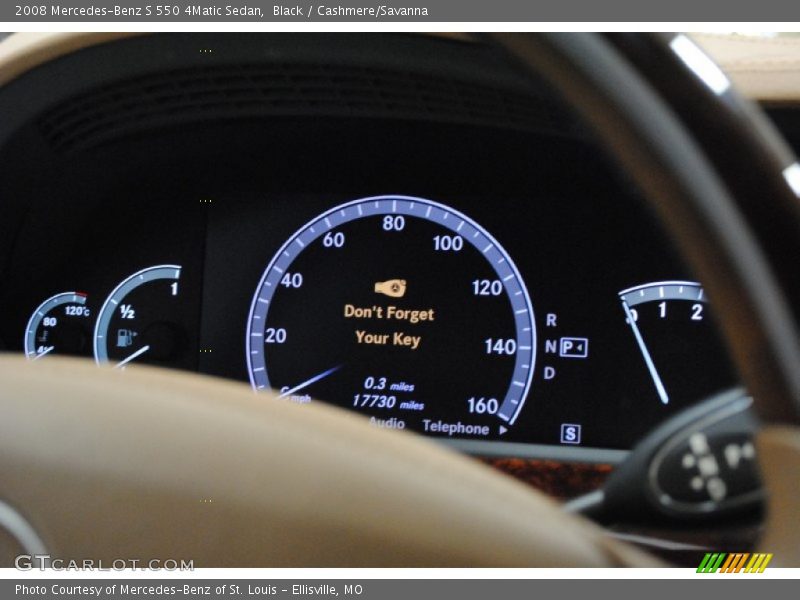 Black / Cashmere/Savanna 2008 Mercedes-Benz S 550 4Matic Sedan