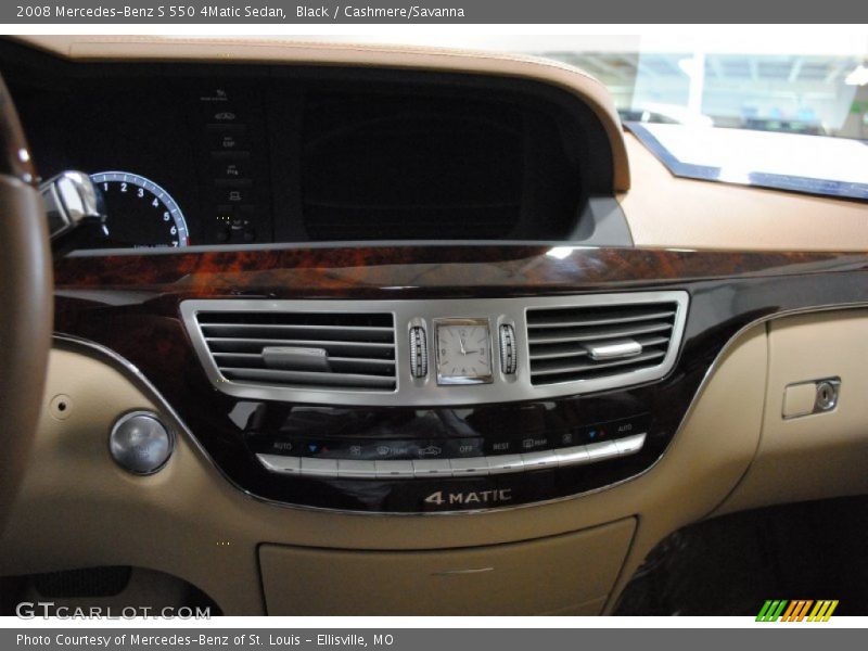 Black / Cashmere/Savanna 2008 Mercedes-Benz S 550 4Matic Sedan