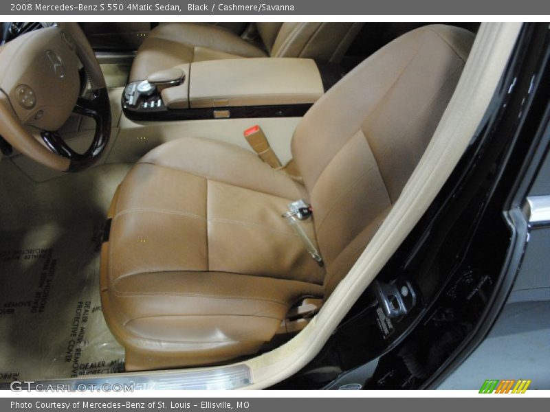 Black / Cashmere/Savanna 2008 Mercedes-Benz S 550 4Matic Sedan