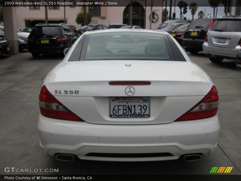 Alabaster White / Stone 2009 Mercedes-Benz SL 550 Roadster