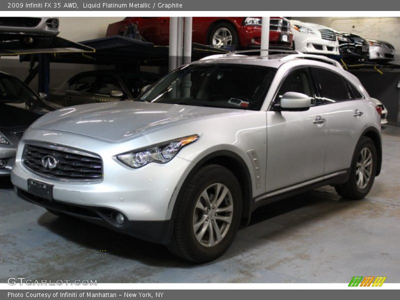 Liquid Platinum Metallic / Graphite 2009 Infiniti FX 35 AWD