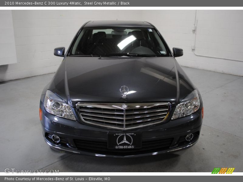 Steel Grey Metallic / Black 2010 Mercedes-Benz C 300 Luxury 4Matic