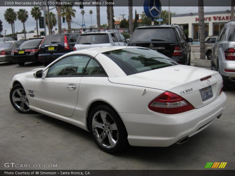 Alabaster White / Stone 2009 Mercedes-Benz SL 550 Roadster
