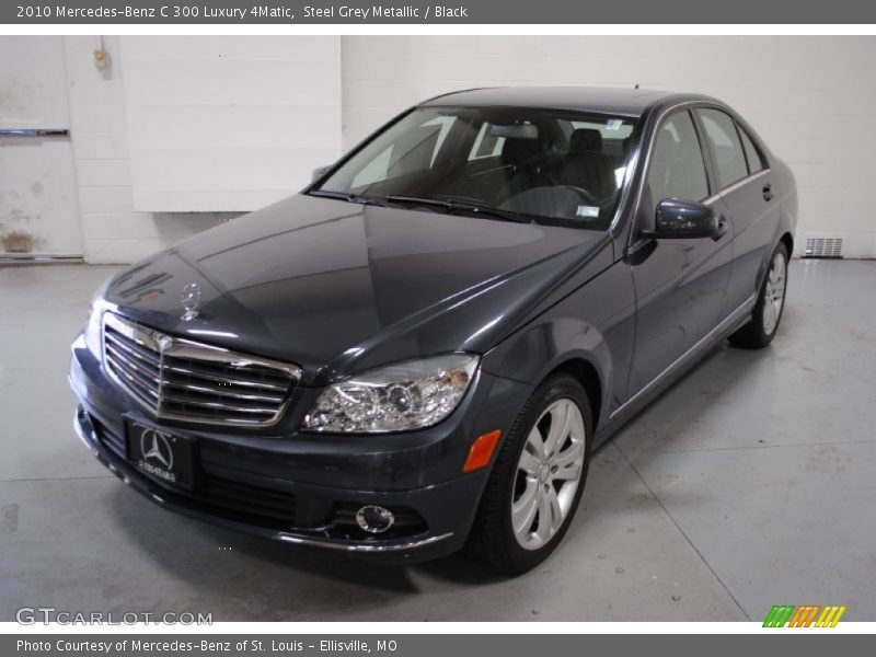 Steel Grey Metallic / Black 2010 Mercedes-Benz C 300 Luxury 4Matic
