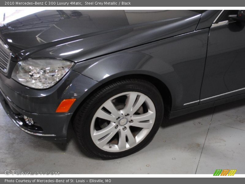 Steel Grey Metallic / Black 2010 Mercedes-Benz C 300 Luxury 4Matic