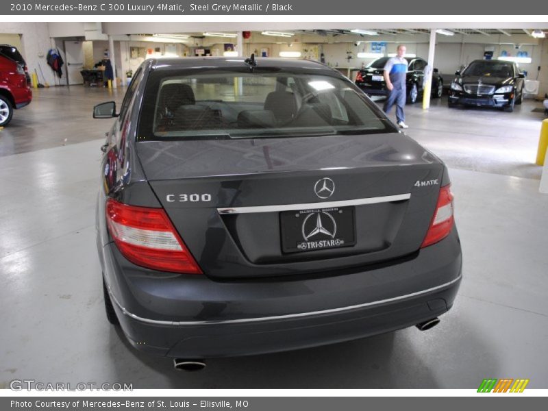 Steel Grey Metallic / Black 2010 Mercedes-Benz C 300 Luxury 4Matic