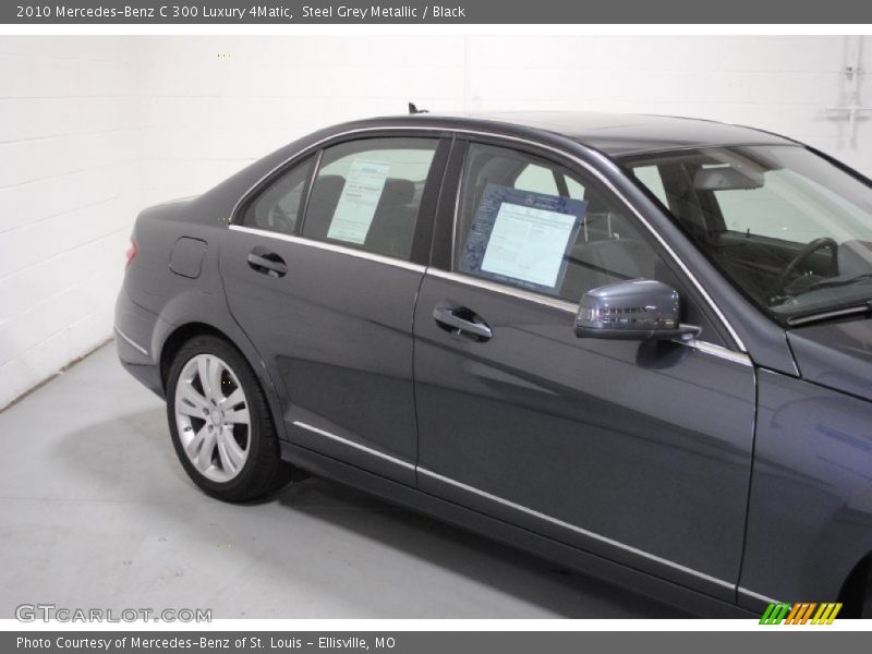 Steel Grey Metallic / Black 2010 Mercedes-Benz C 300 Luxury 4Matic