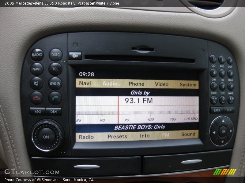 Controls of 2009 SL 550 Roadster