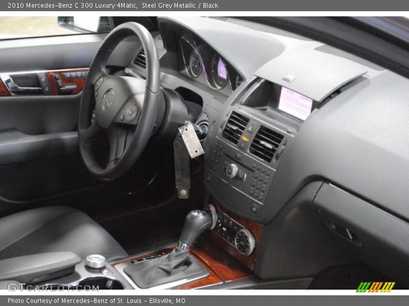 Steel Grey Metallic / Black 2010 Mercedes-Benz C 300 Luxury 4Matic