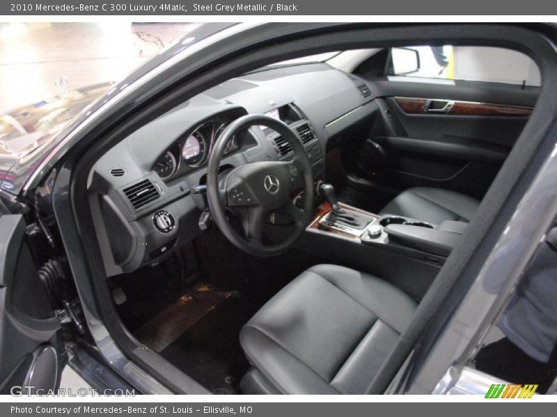 Steel Grey Metallic / Black 2010 Mercedes-Benz C 300 Luxury 4Matic