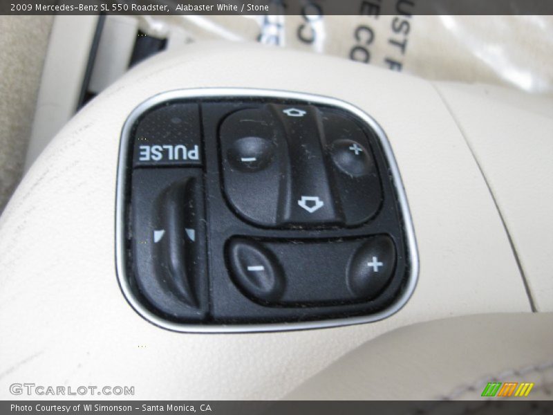 Alabaster White / Stone 2009 Mercedes-Benz SL 550 Roadster