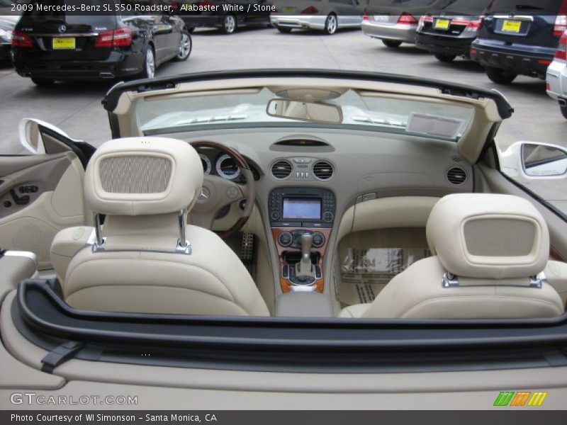 Alabaster White / Stone 2009 Mercedes-Benz SL 550 Roadster