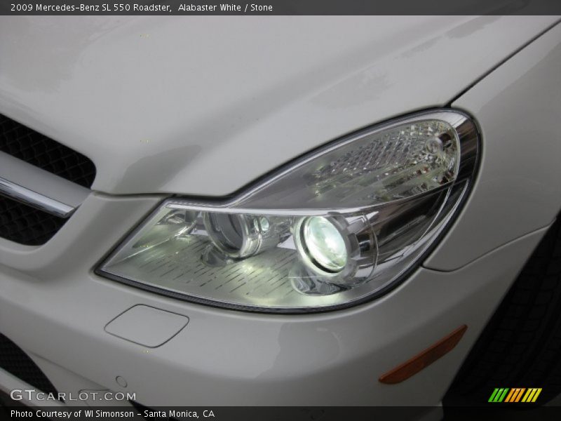 Alabaster White / Stone 2009 Mercedes-Benz SL 550 Roadster