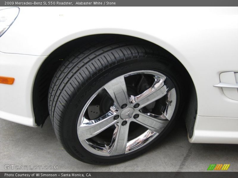 Alabaster White / Stone 2009 Mercedes-Benz SL 550 Roadster