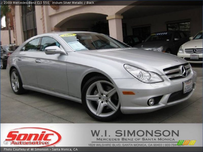 Iridium Silver Metallic / Black 2009 Mercedes-Benz CLS 550