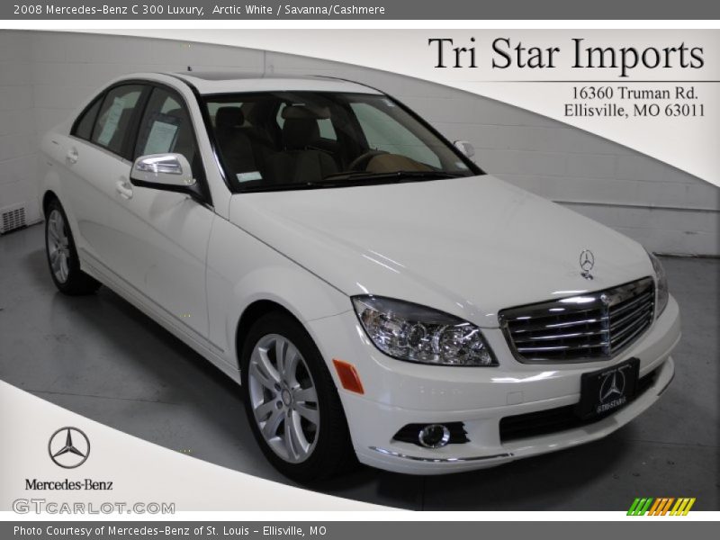 Arctic White / Savanna/Cashmere 2008 Mercedes-Benz C 300 Luxury