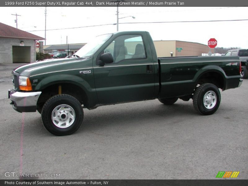  1999 F250 Super Duty XL Regular Cab 4x4 Dark Hunter Green Metallic
