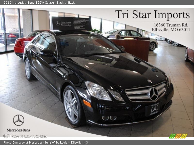Black / Black 2010 Mercedes-Benz E 350 Coupe
