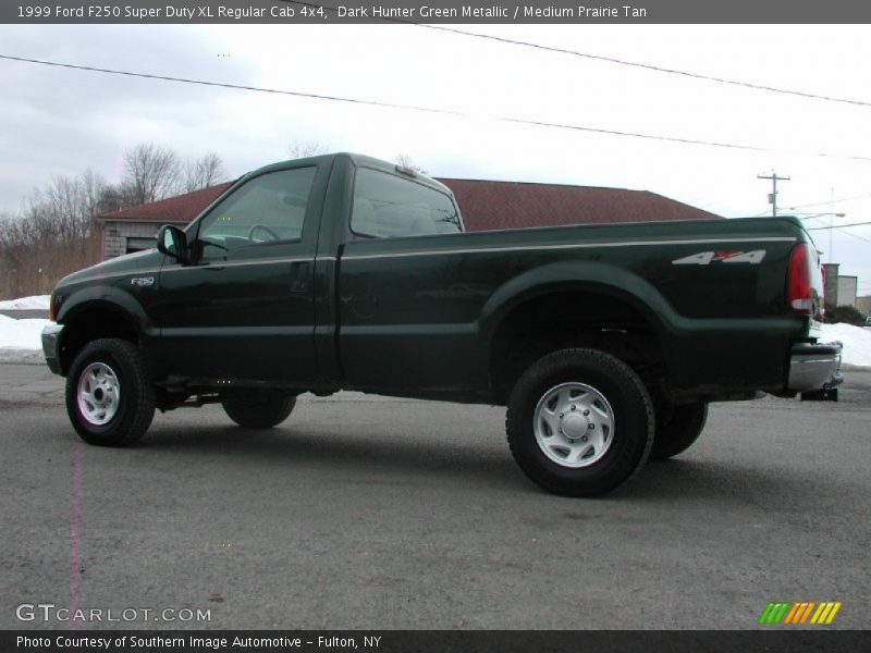 Dark Hunter Green Metallic / Medium Prairie Tan 1999 Ford F250 Super Duty XL Regular Cab 4x4