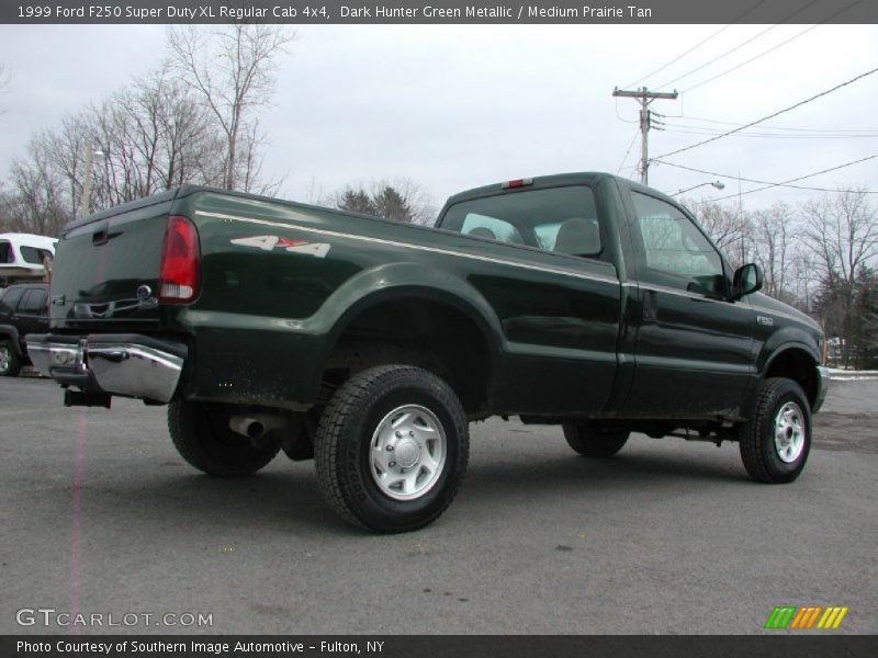 Dark Hunter Green Metallic / Medium Prairie Tan 1999 Ford F250 Super Duty XL Regular Cab 4x4