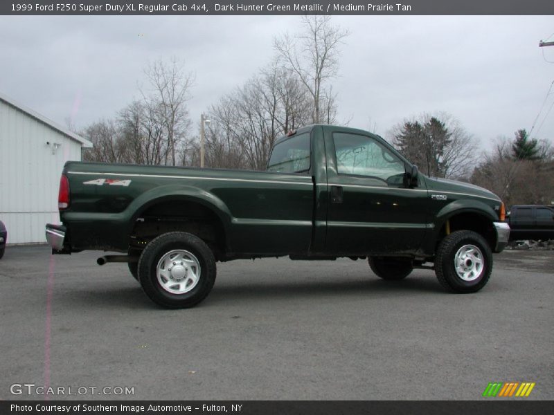 Dark Hunter Green Metallic / Medium Prairie Tan 1999 Ford F250 Super Duty XL Regular Cab 4x4