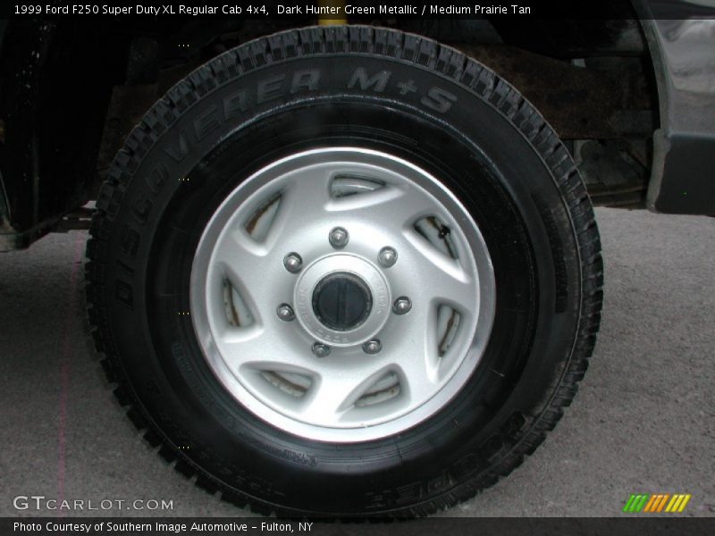 Dark Hunter Green Metallic / Medium Prairie Tan 1999 Ford F250 Super Duty XL Regular Cab 4x4